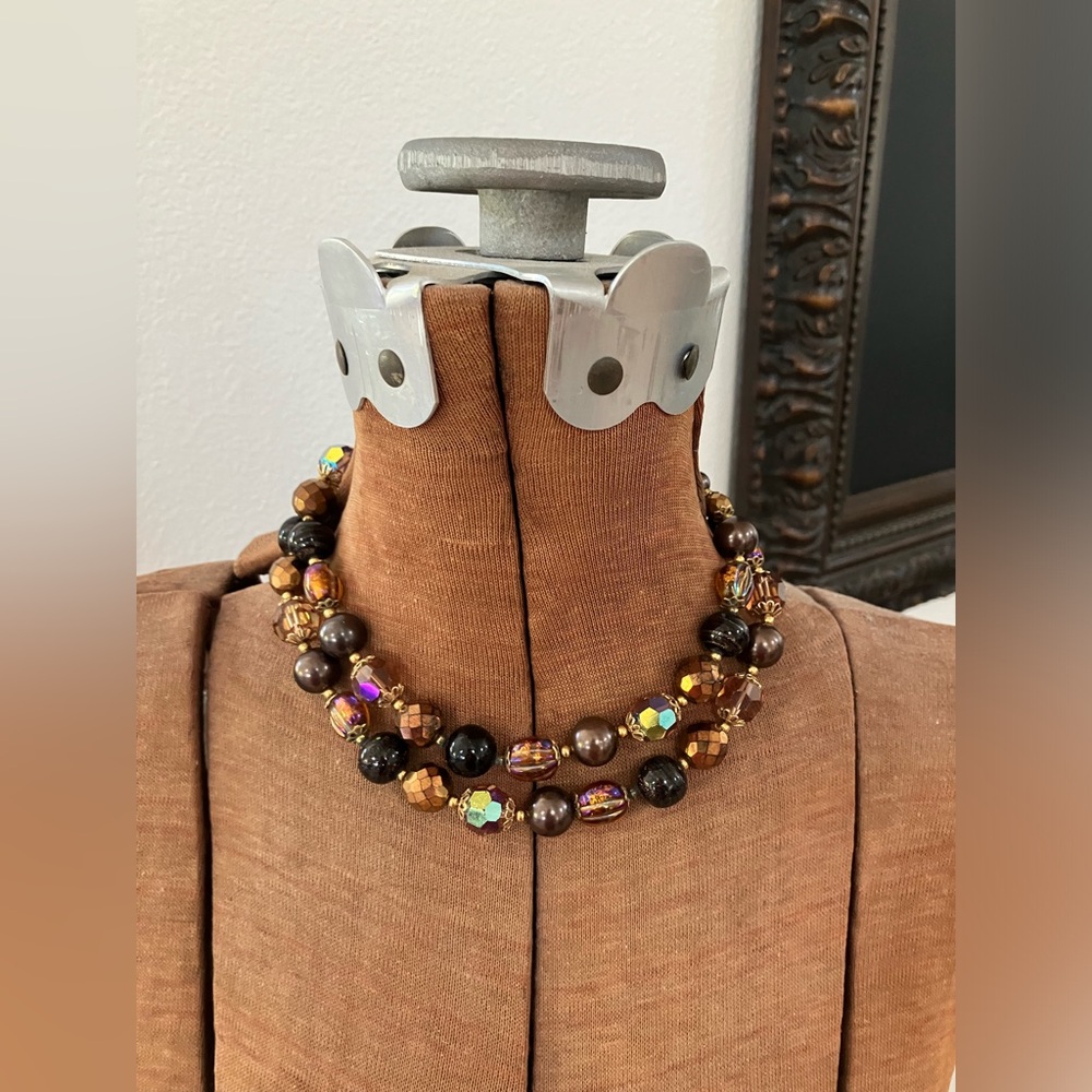 Vintage Vendome Copper Brown Necklace